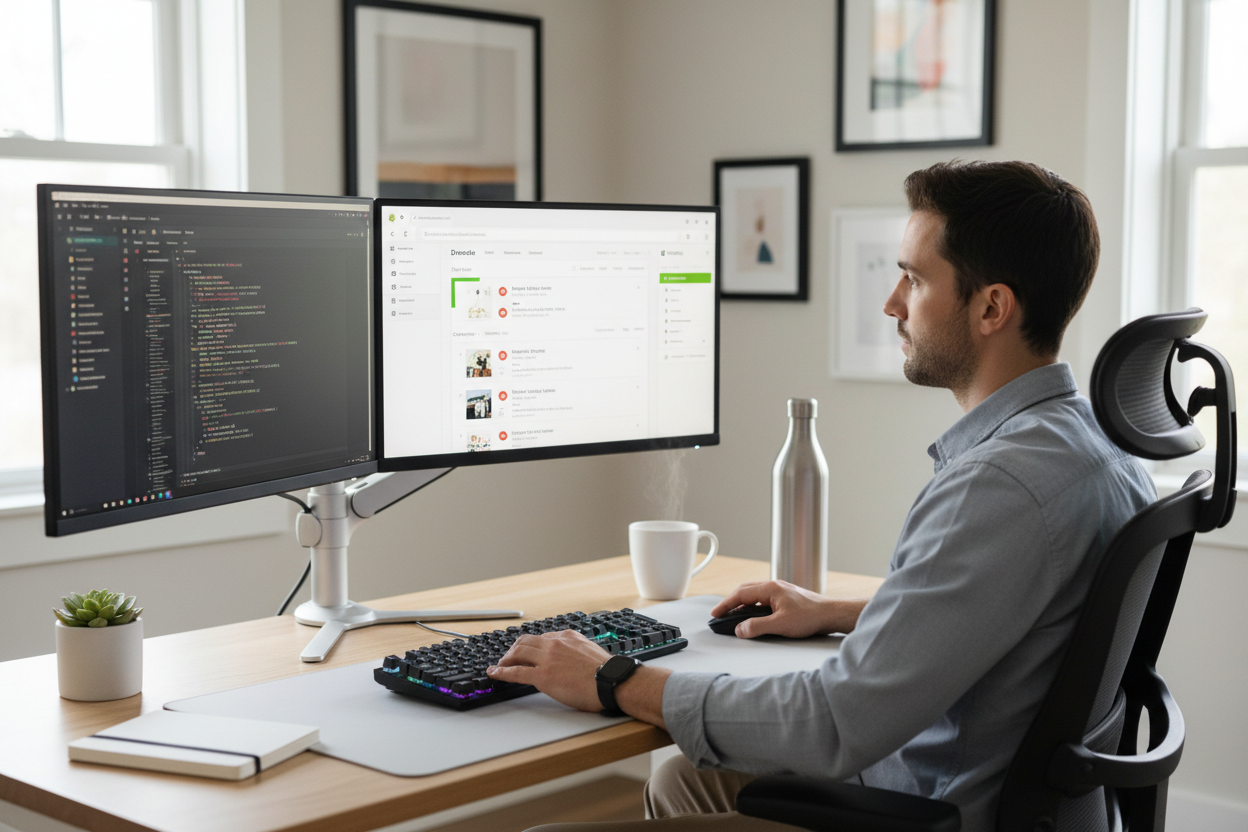 Développeur au travail