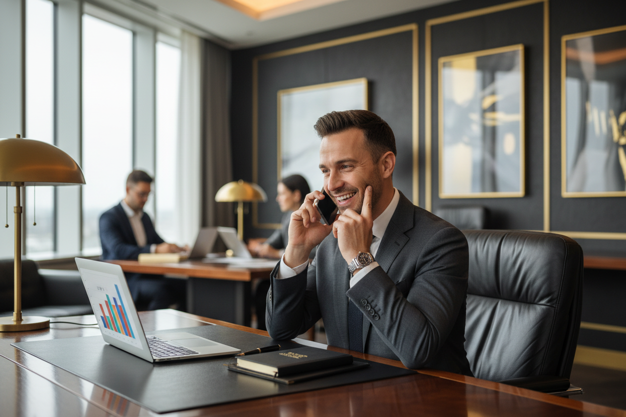 Équipe ZANLYX au téléphone